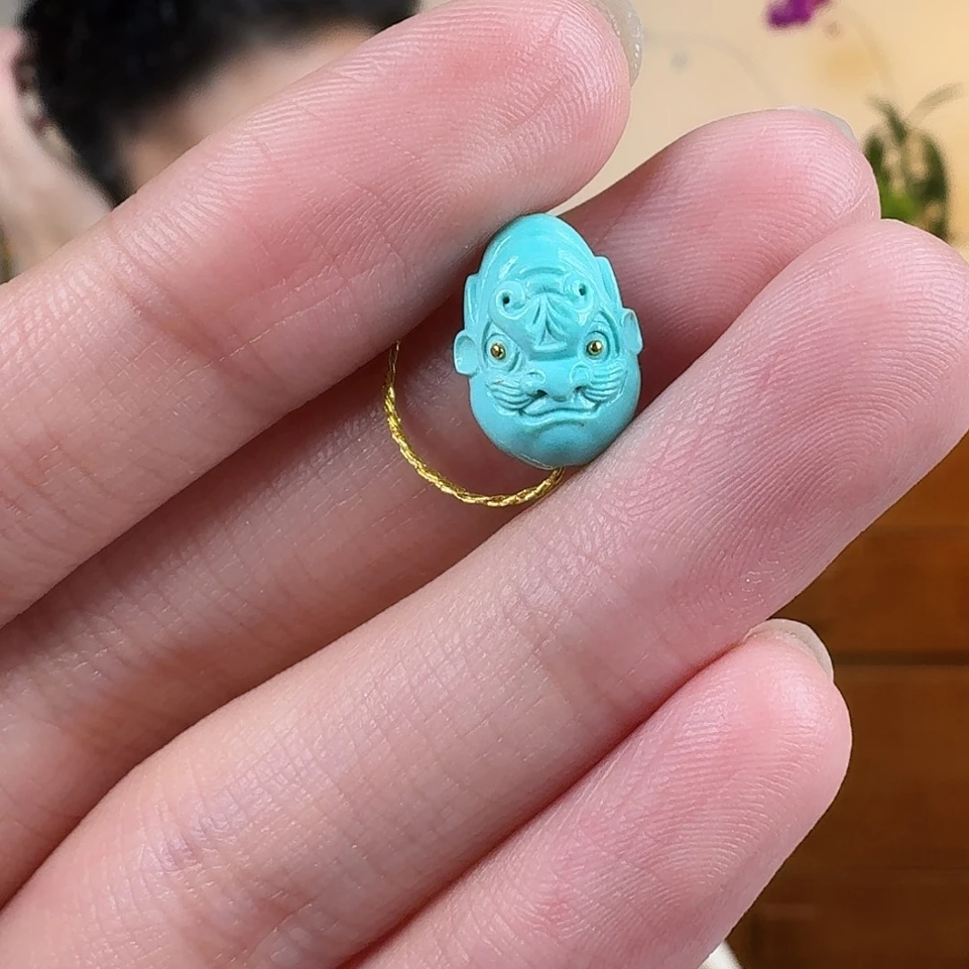 绿松石未镶嵌挂件