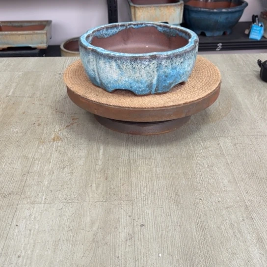紫砂花盆状*郎高温釉盆