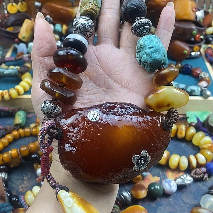 蜜蜡未镶嵌项链项链