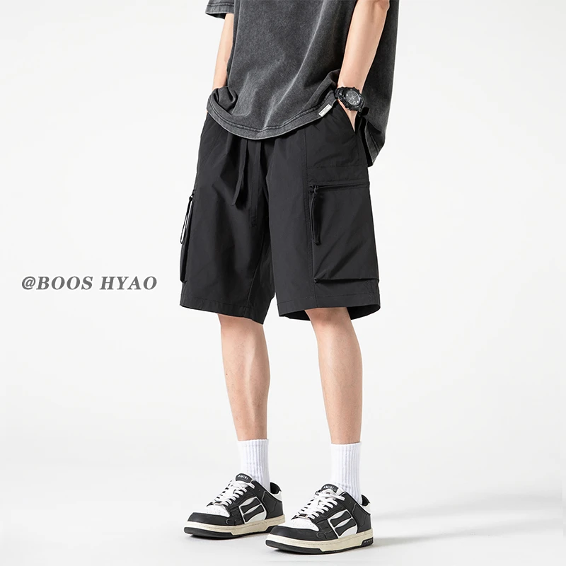 美式工装短裤男款2025新款夏季潮流百搭休闲五分裤直筒百搭中裤子