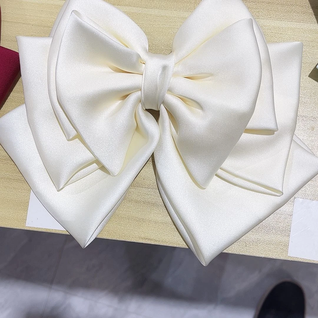 皮质铁合金蝴蝶结发夹