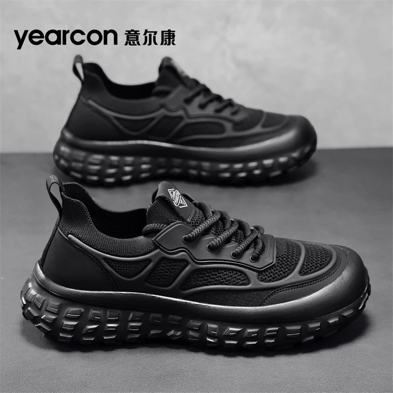 YEARCON/意尔康2025夏季增高运动风透气时尚休闲鞋软底网面百搭鞋