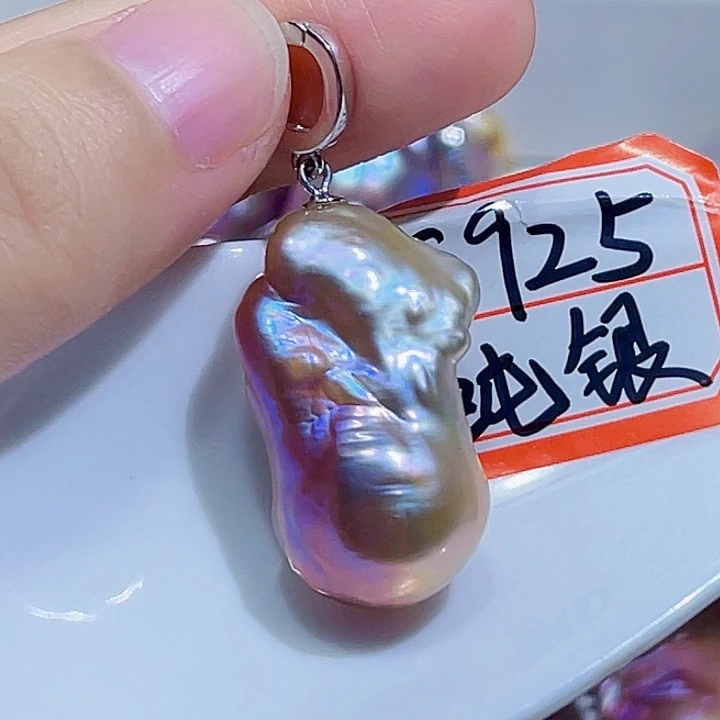淡水珍珠银S925镶嵌颈饰