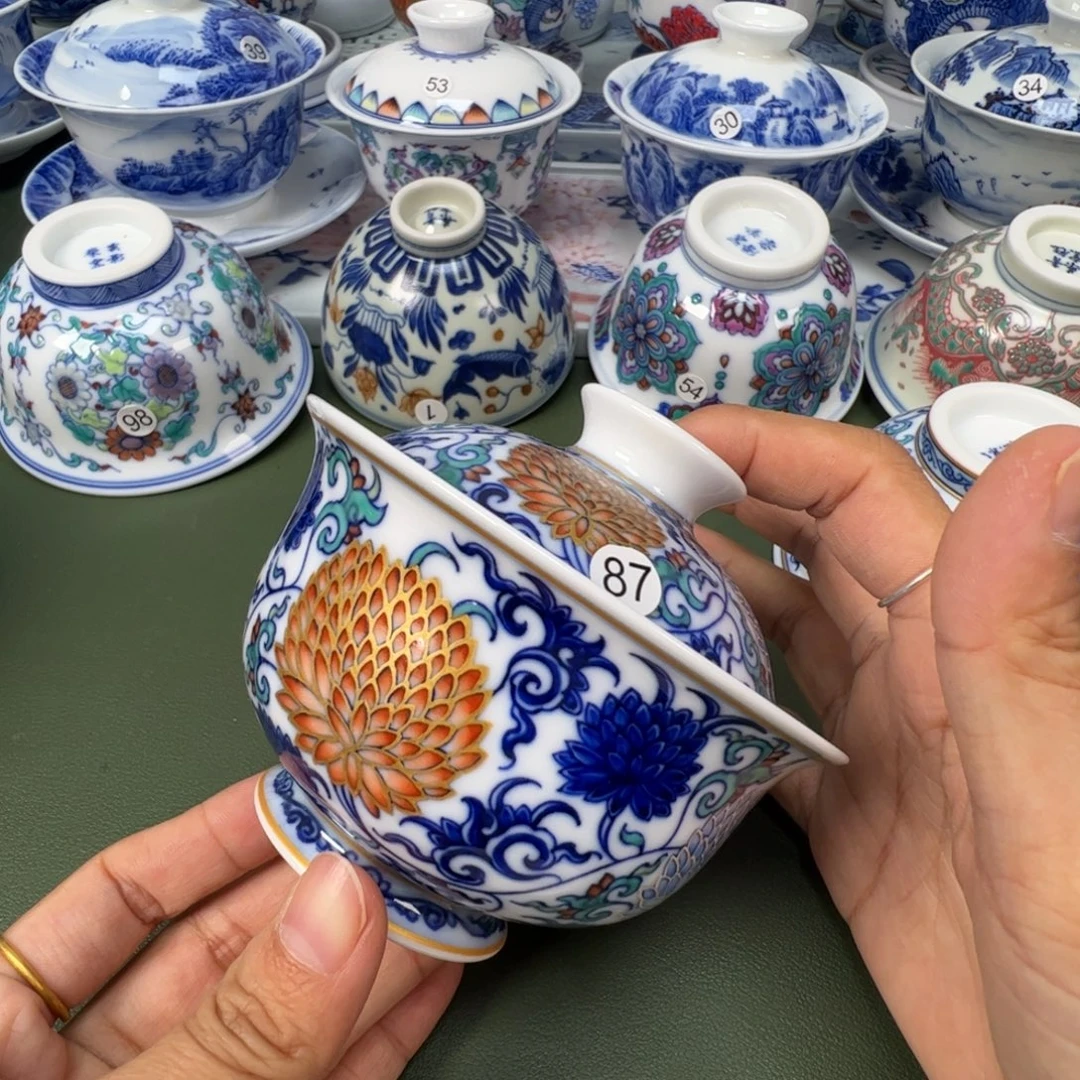 陶瓷景德镇纯手工纯手绘茶具木木87