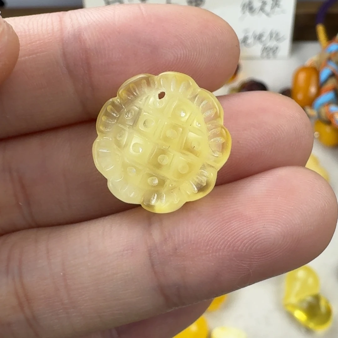 蜜蜡未镶嵌珠宝奇石全品吊坠孔 18.2×7mm