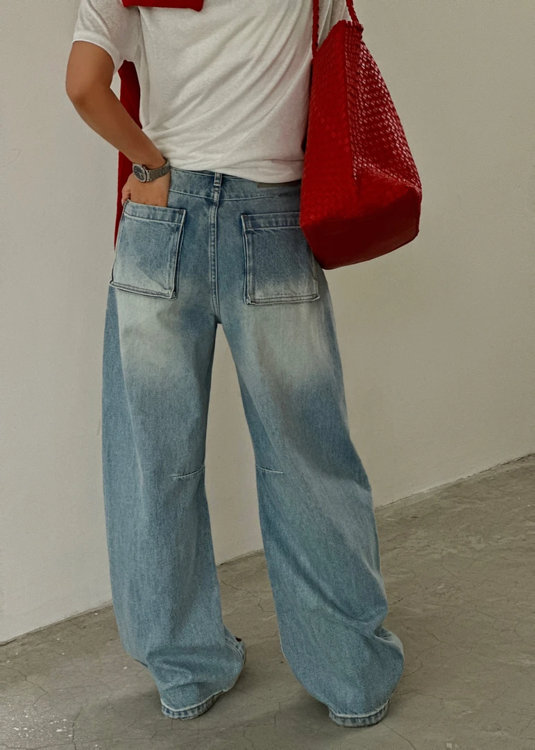 XULI'S EPOCH立体大口袋弯刀牛仔裤·发回来拉黑·20685