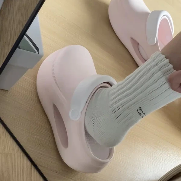 时尚百搭厚底踩屎感包头拖女外穿2025年春夏季新款海边沙滩凉拖鞋