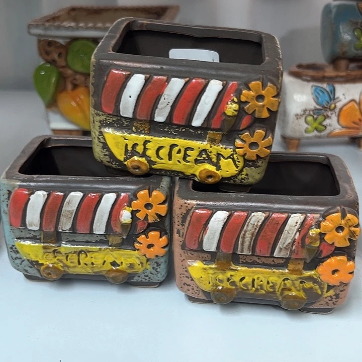 紫砂花盆粗陶材质多肉花盆