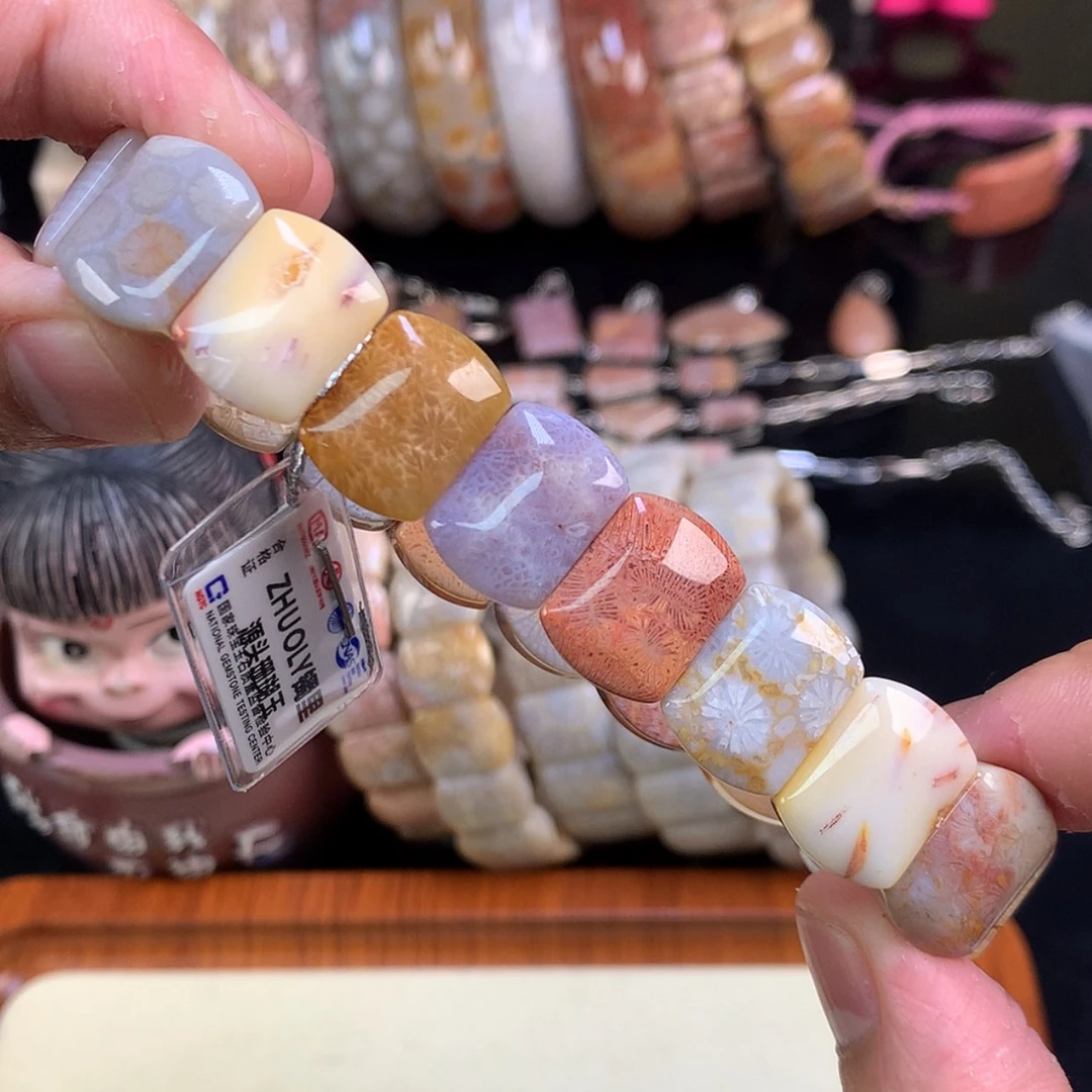 【闪购商品】颈饰未镶嵌硅化珊瑚（珊瑚玉）45号多宝