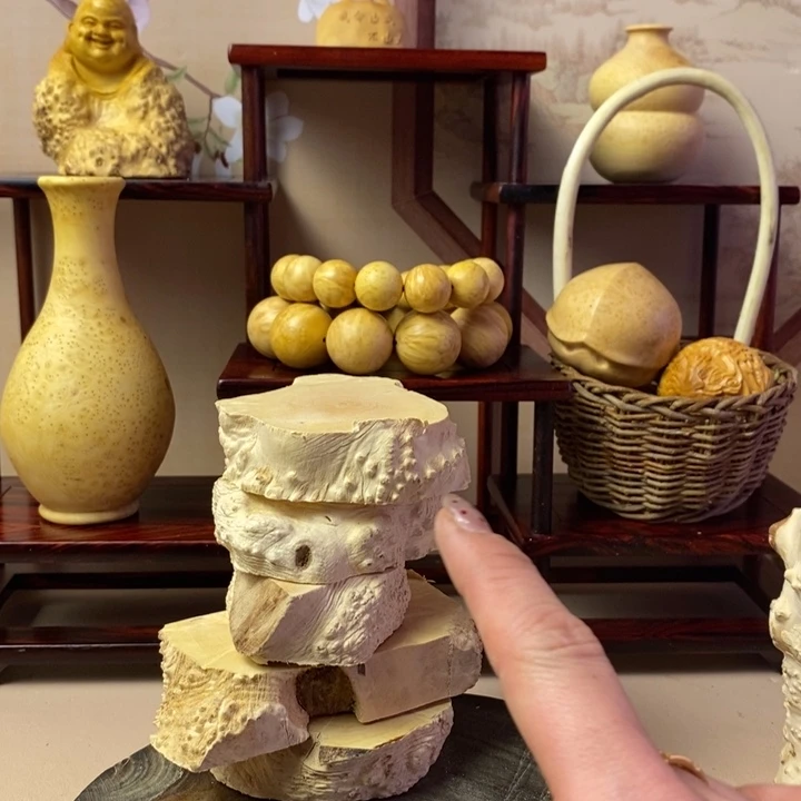 香榧木明*s黄杨木手把件