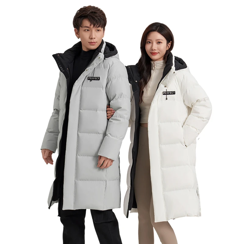 情侣款羽绒服中长款防风保暖外套V400802402【LGZ】