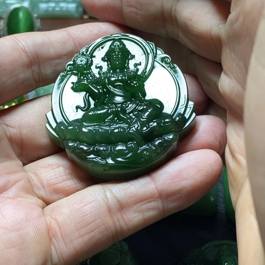 和田玉（碧玉）未镶嵌把件