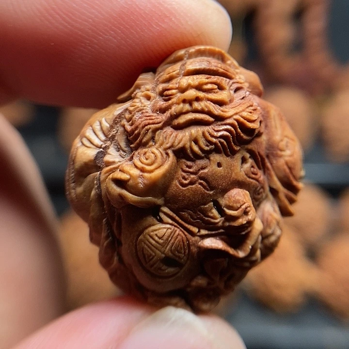 桃核钟馗纳福单颗
