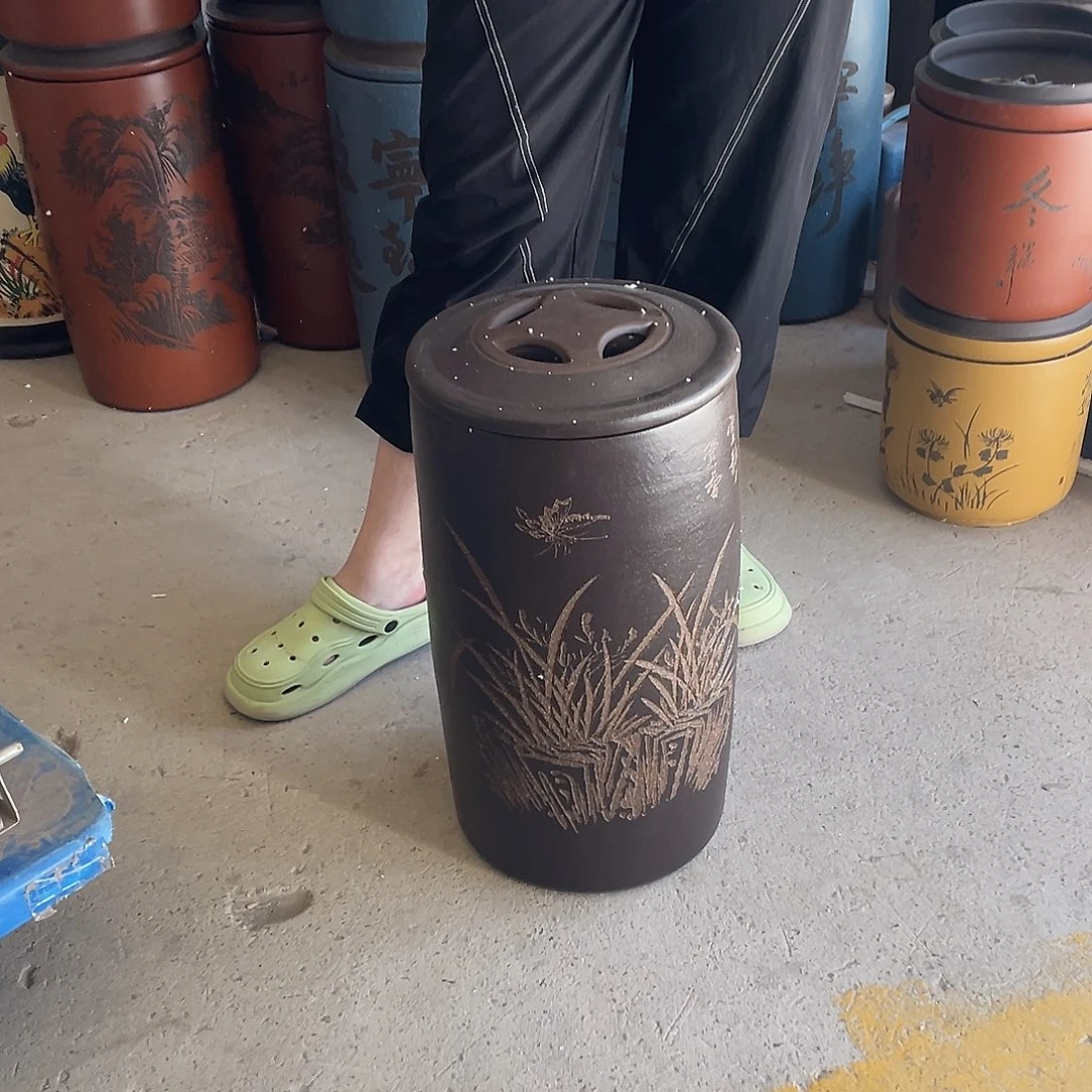宜兴原矿紫砂茶叶罐