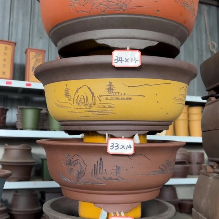 紫砂花盆100-4。