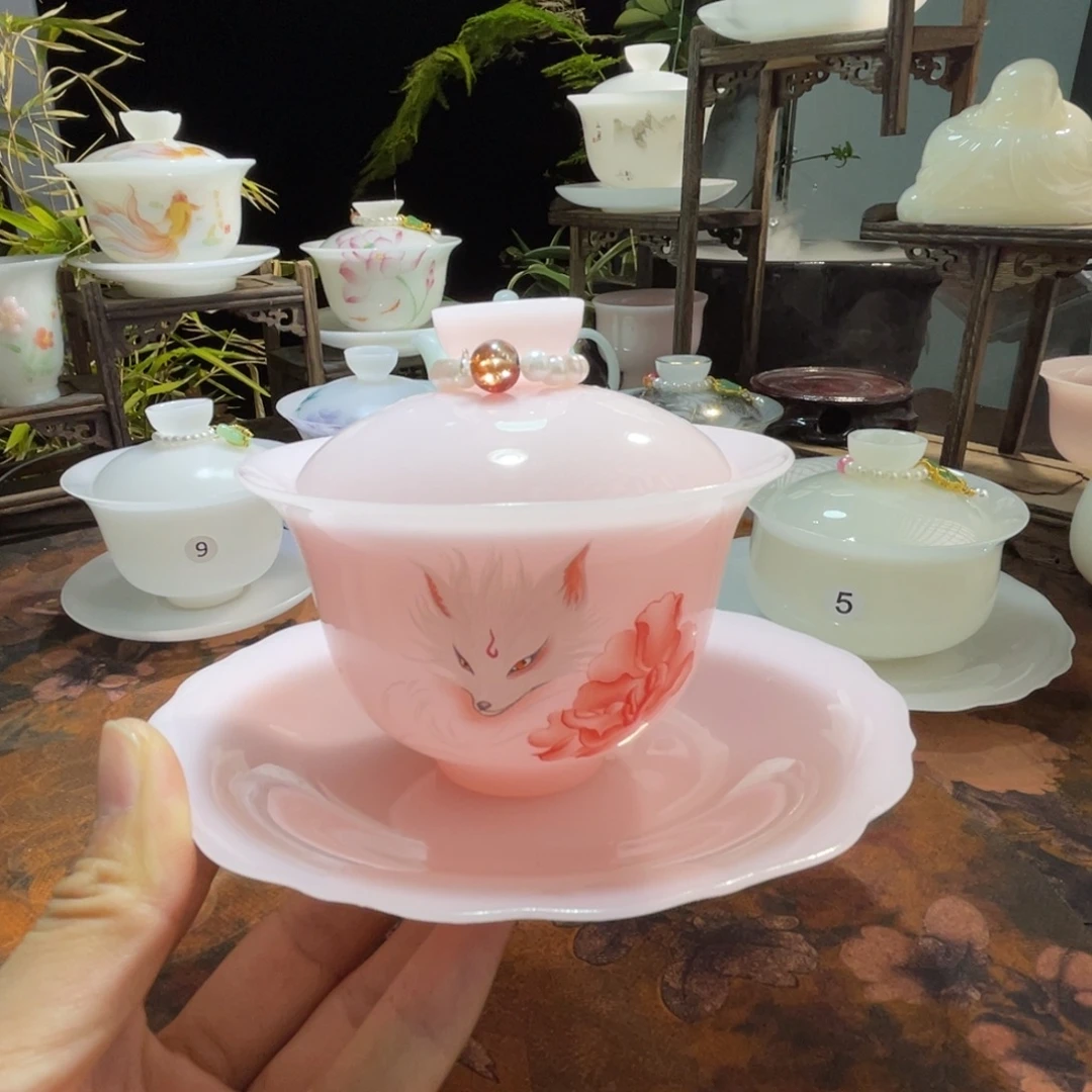 冰晶璞玉粉黛九尾狐仙元宝➕壶承