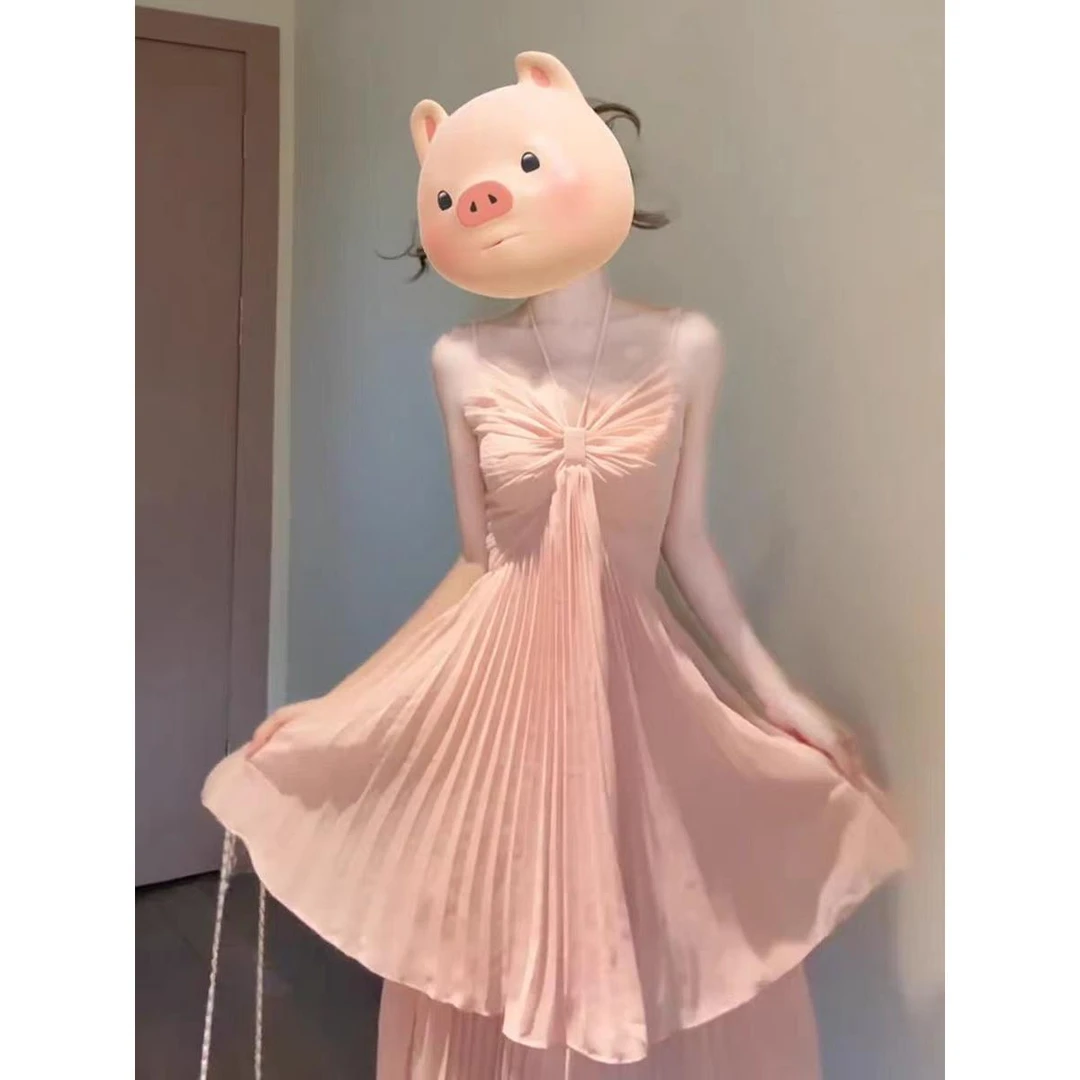 【原版布原版做工➕内里】海边度假温柔挂脖吊带连衣裙气质女沙滩