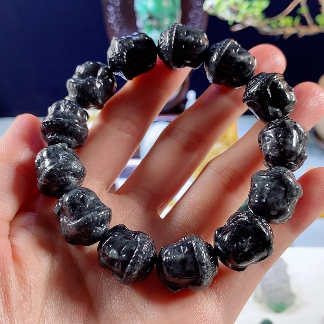 定制翡翠未镶嵌天然a货翡翠乌鸡佛头手串