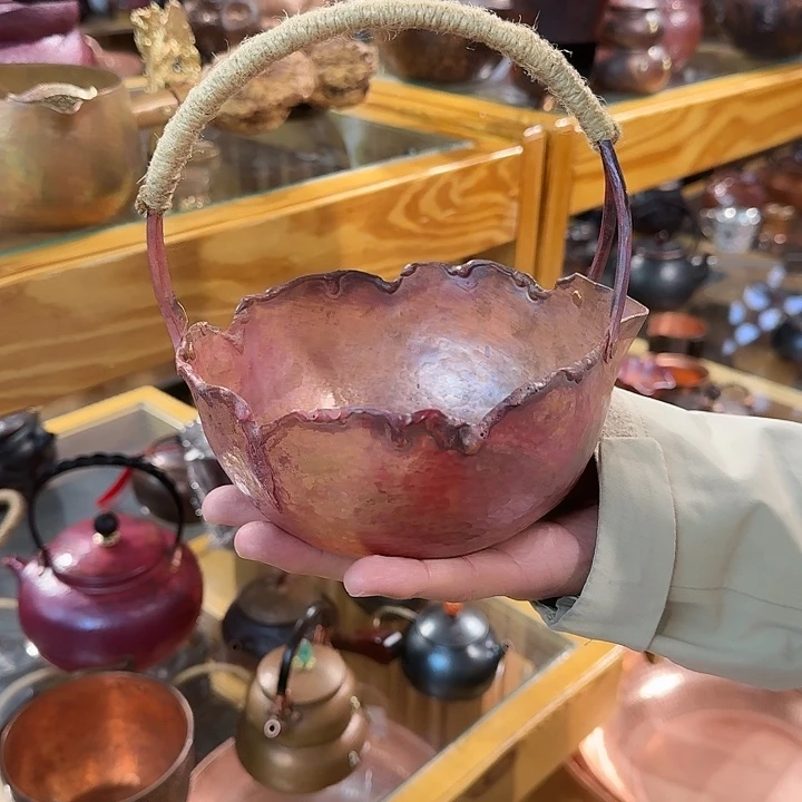 紫铜手工制作提梁