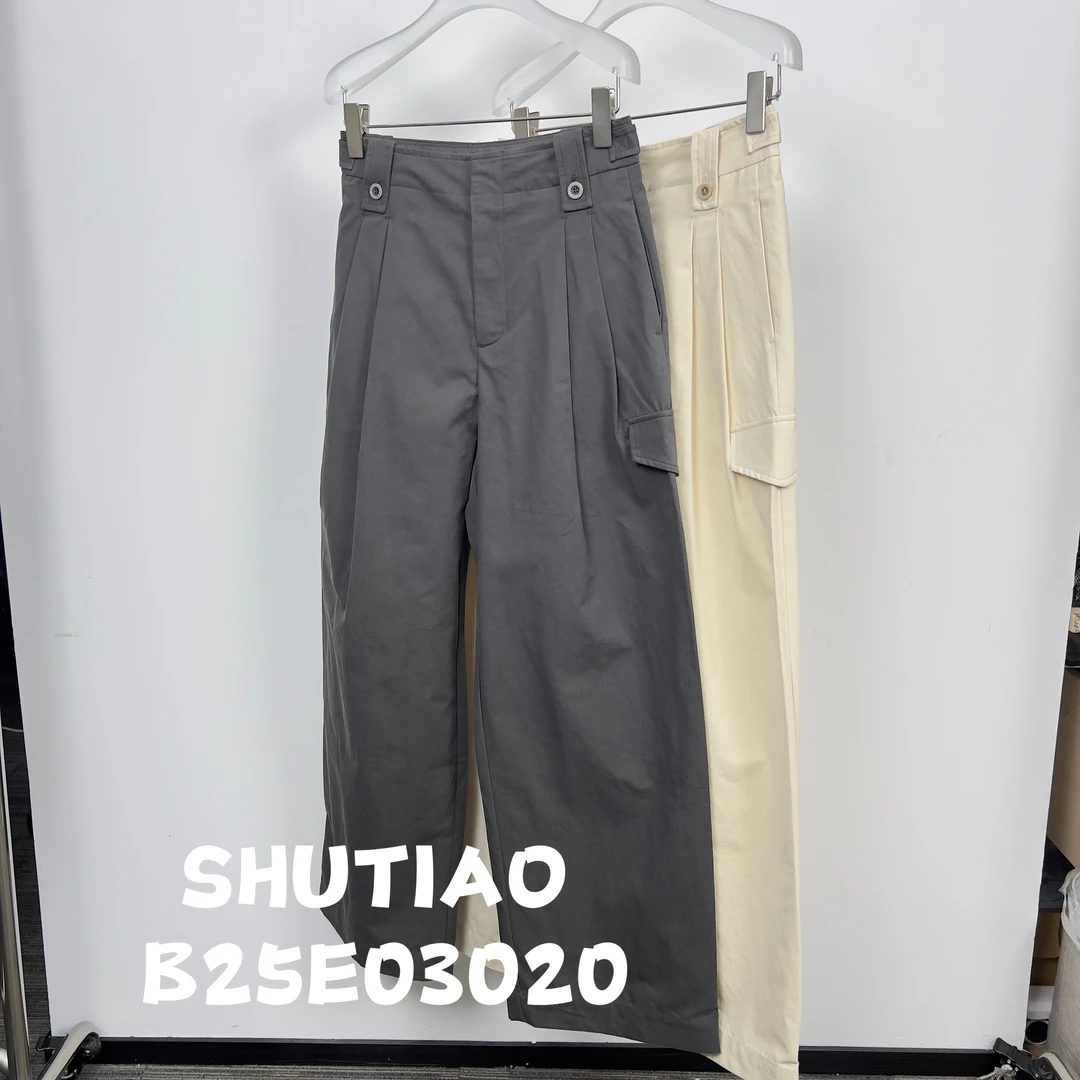 【SHUTIAO】2025夏季：新款小众设计款裤子B25E03020
