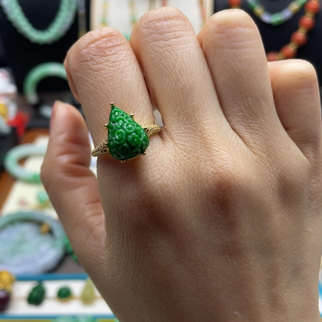 翡翠未镶嵌戒指翡翠戒指