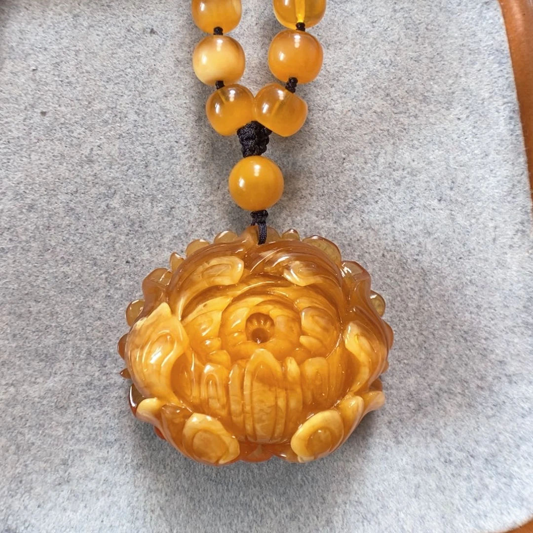 未镶嵌项链蜜蜡蜜蜡吊坠