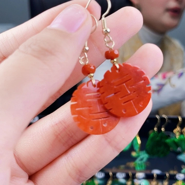 翡翠耳饰未镶嵌饰品