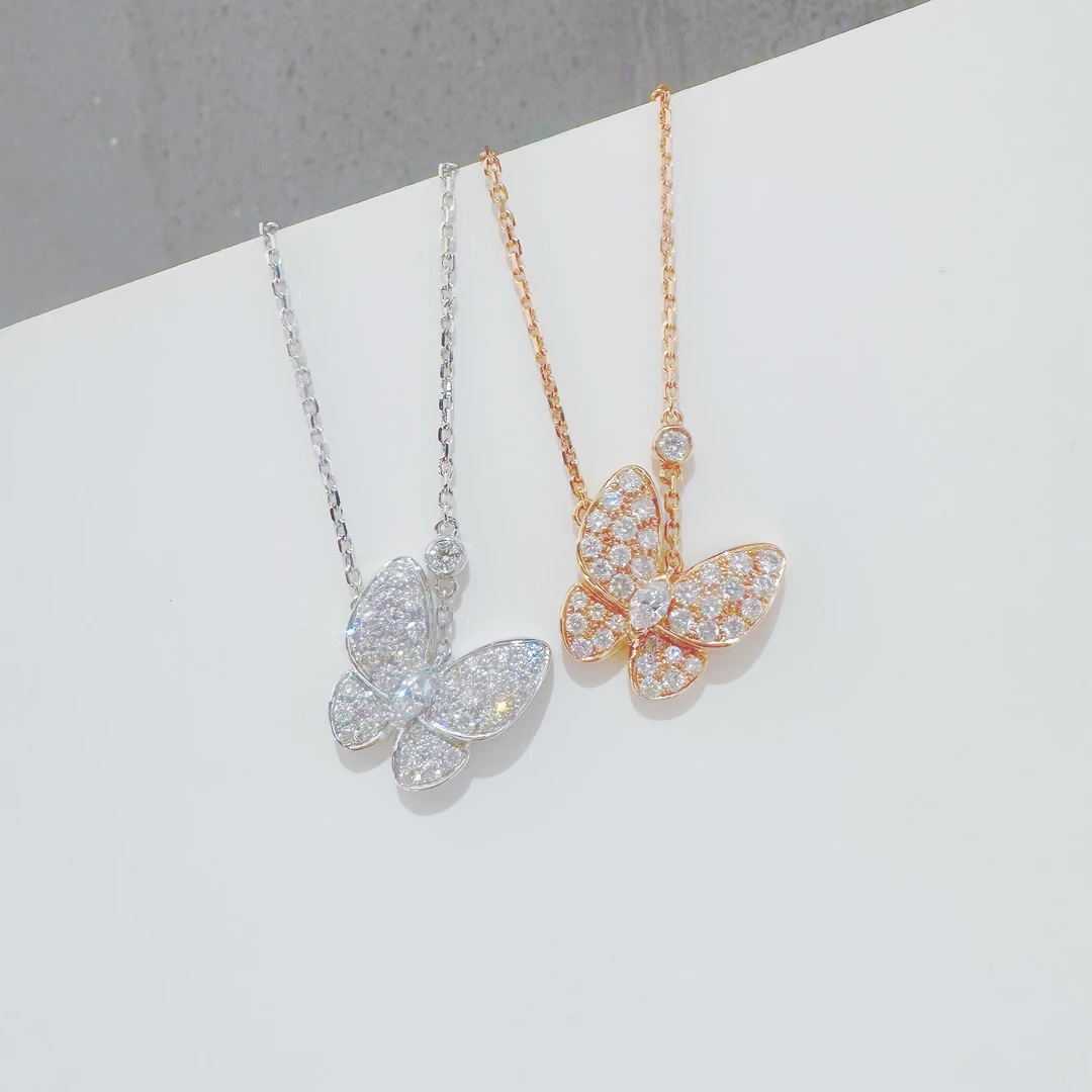 18K金 钻石蝴蝶项链 多样性发其一 【双十二】