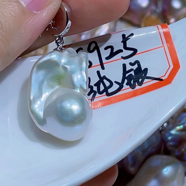 淡水珍珠银S925镶嵌颈饰