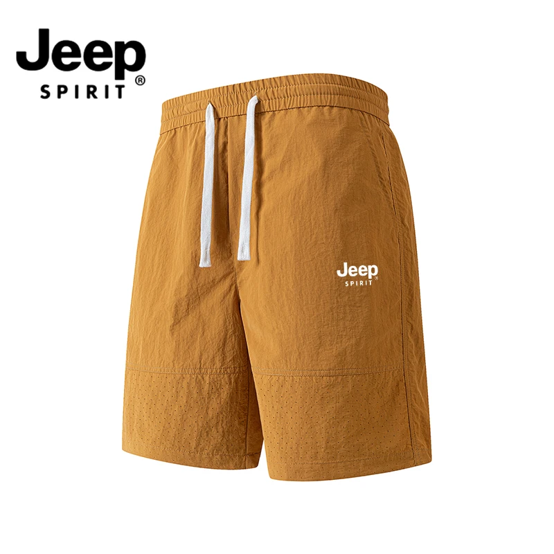 JEEP SPIRIT吉普短裤男女同款夏季百搭速干透气运动休闲五分裤子