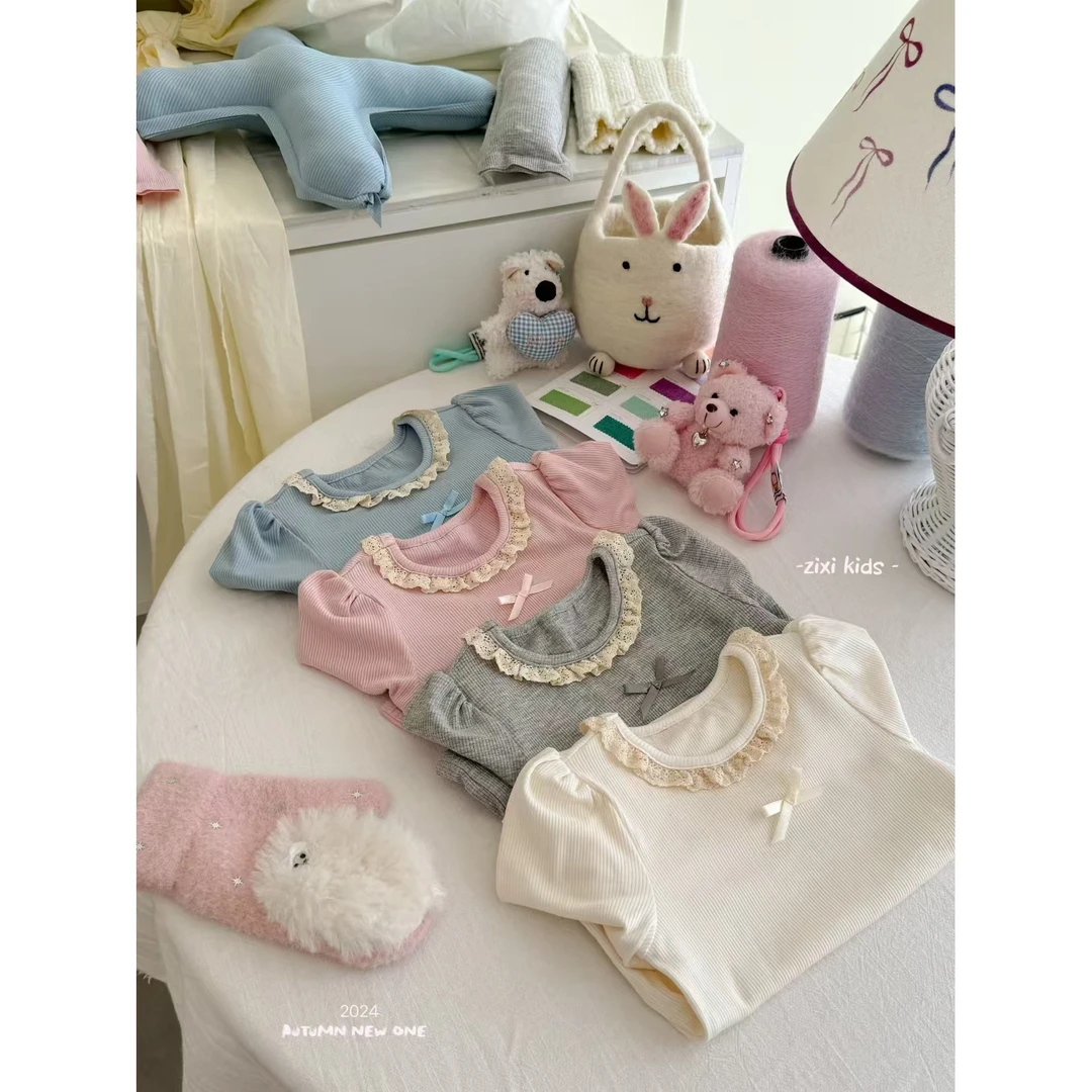 Rainbow童装女童长袖打底衫2024儿童上衣CCT335