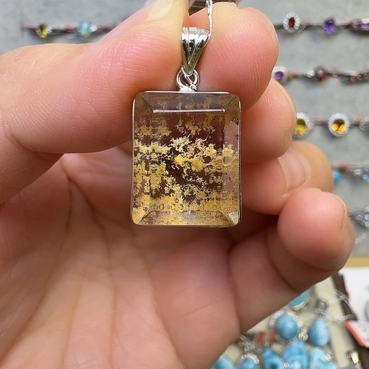 水晶颈饰银S925镶嵌