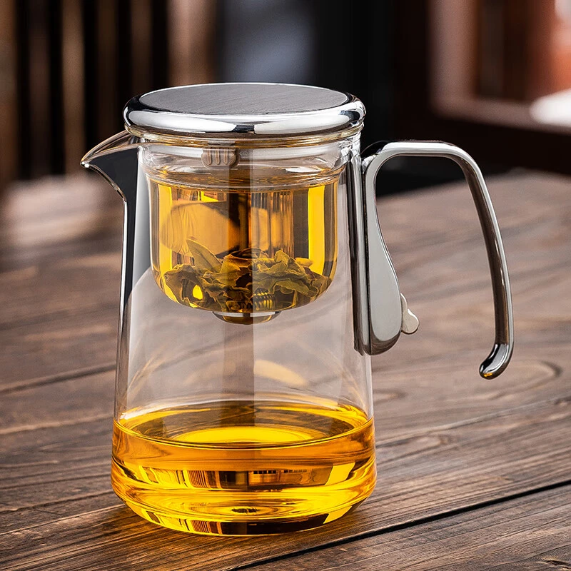 玻璃飘逸壶泡茶壶懒人泡茶神器茶水分离一键过滤茶具家用功夫茶具