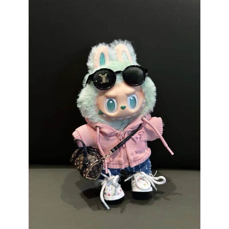 仅衣服】拉布布幸运希望labubu娃衣17cm三代卫衣衣服套装驴家娃衣