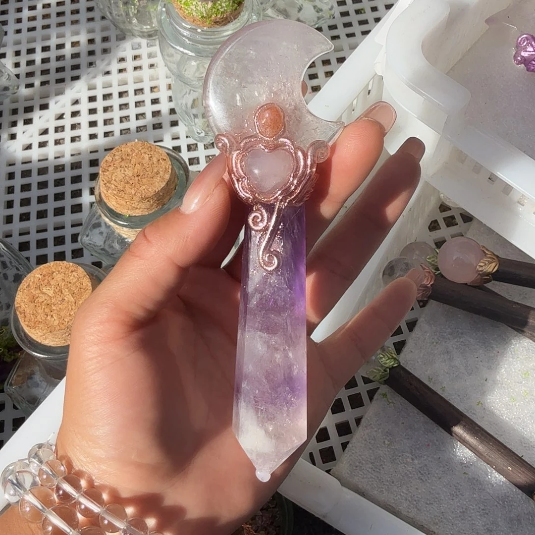 水晶手链22K金镶嵌紫水晶