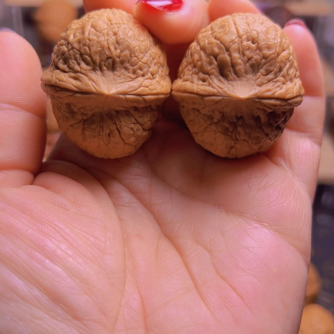 吊坠文玩核桃63w25女新果蟒纹虎头40尺