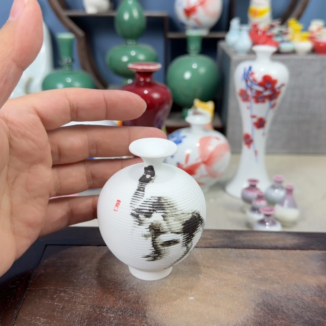 陶瓷手工小花器摆件