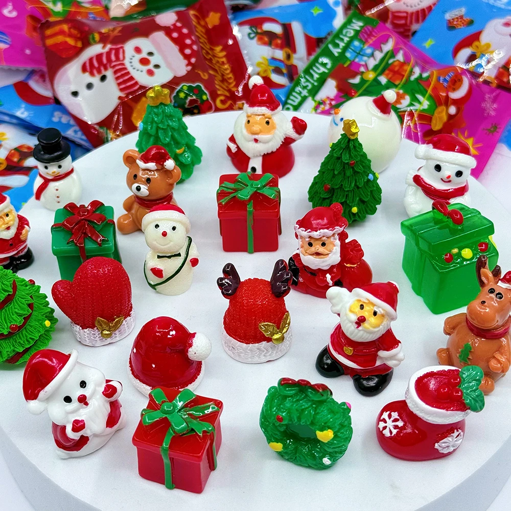 圣诞老人雪人盲袋小礼物奖品公仔桌面装饰摆件盲盒拆拆乐儿童玩具