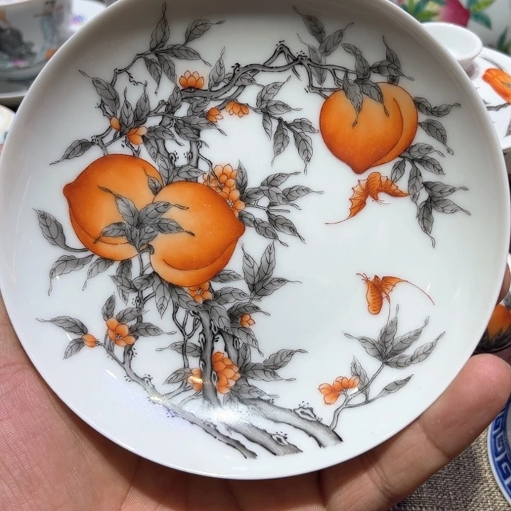 纯手绘精品盖碗杯