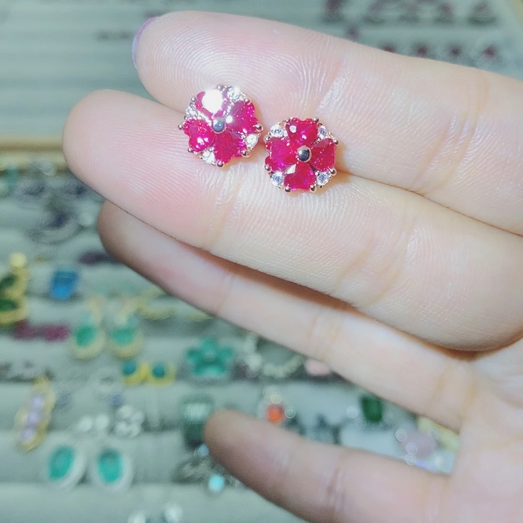 【闪购商品】托帕石耳饰银S925镶嵌