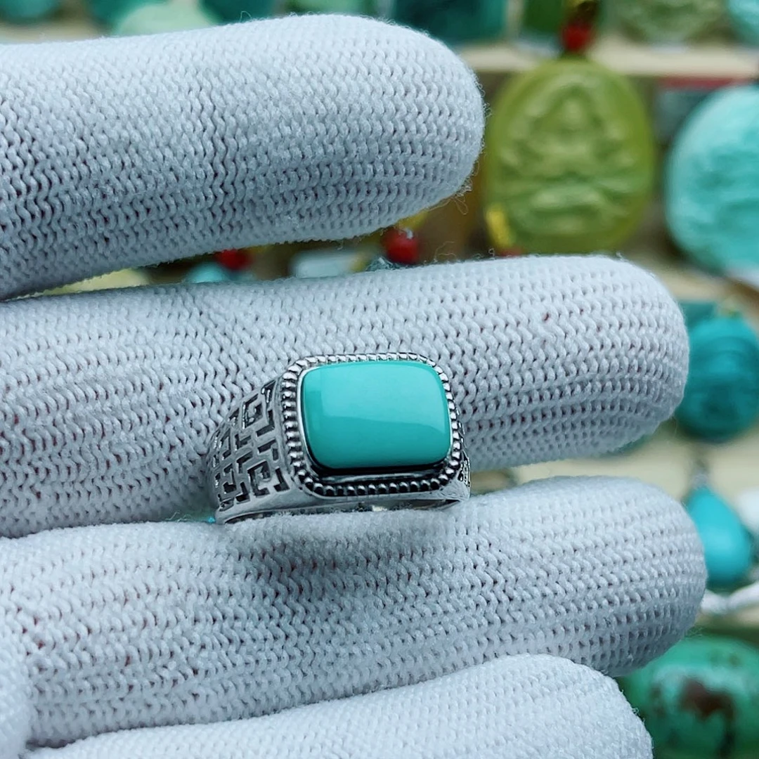 绿松石银S925镶嵌珠宝奇石