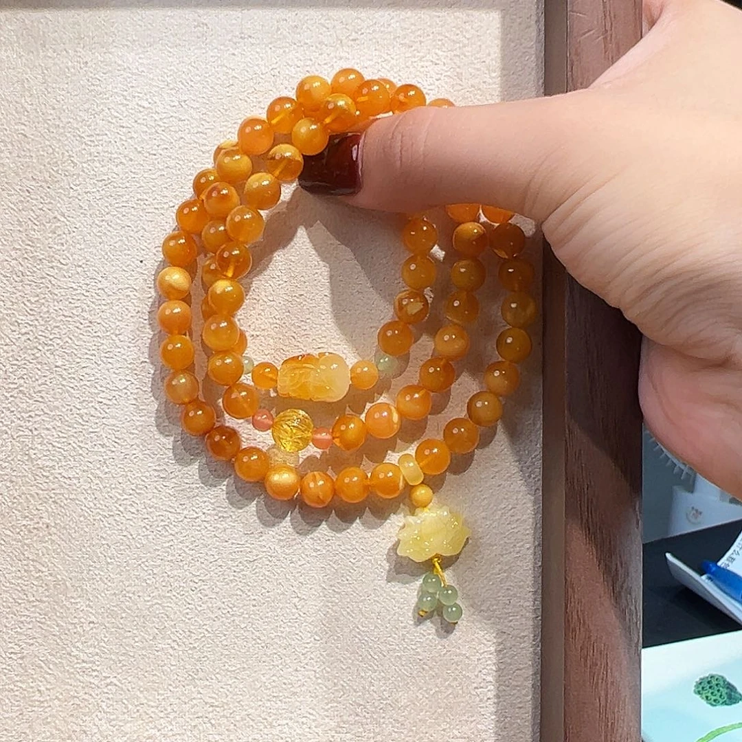 手链蜜蜡未镶嵌7.1mm蜜蜡手串