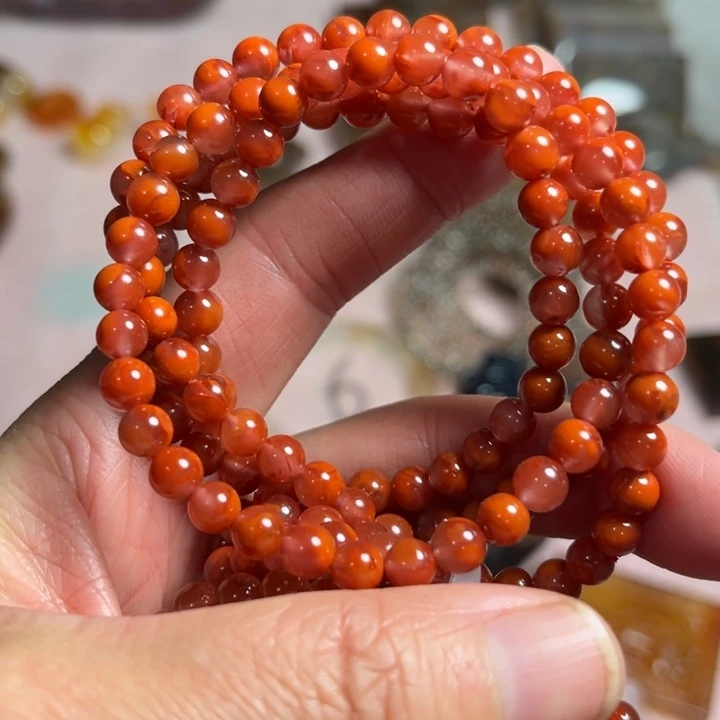 南红玛瑙未镶嵌手链