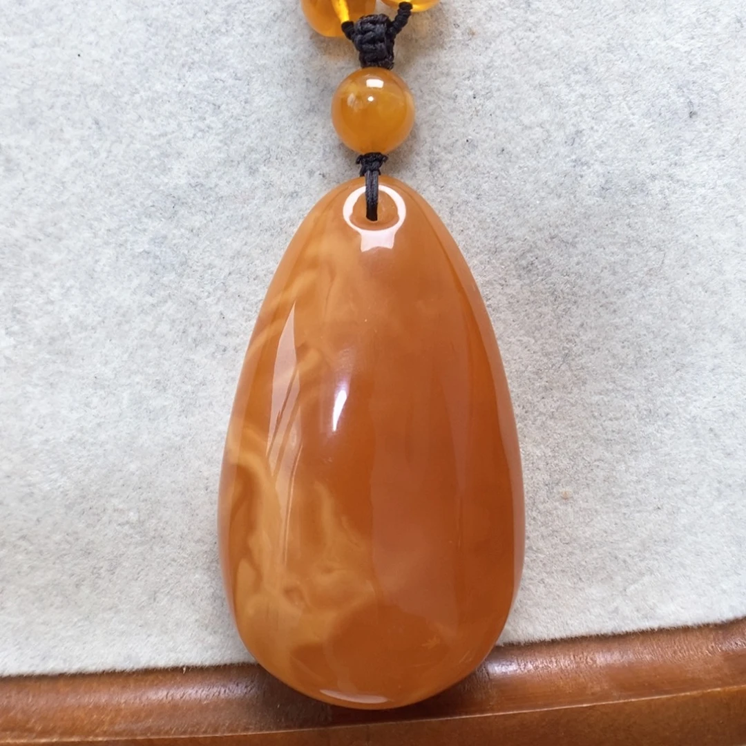 蜜蜡未镶嵌项链吊坠