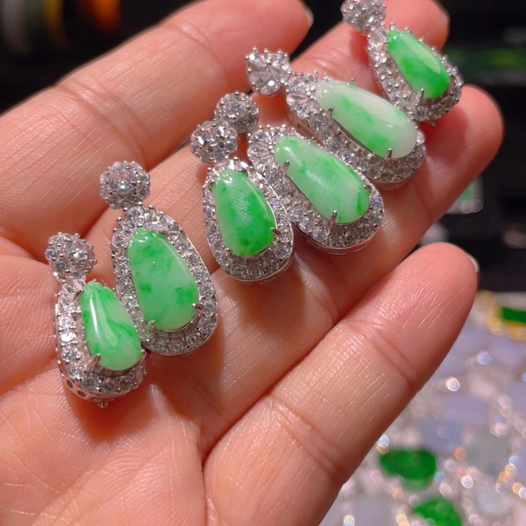 翡翠颈饰银S925镶嵌精品