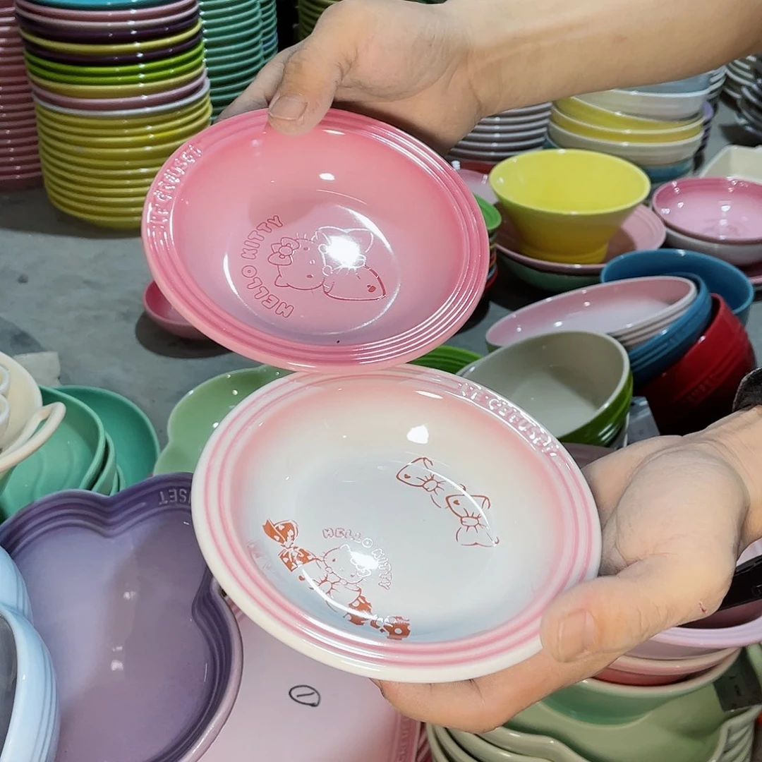 瓷片微瑕陶瓷餐具2个