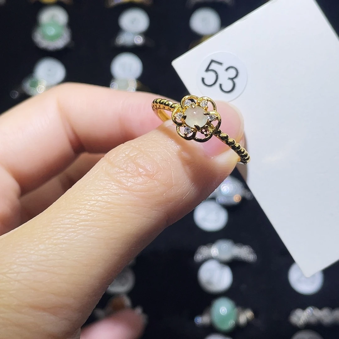 翡翠未镶嵌戒指戒指