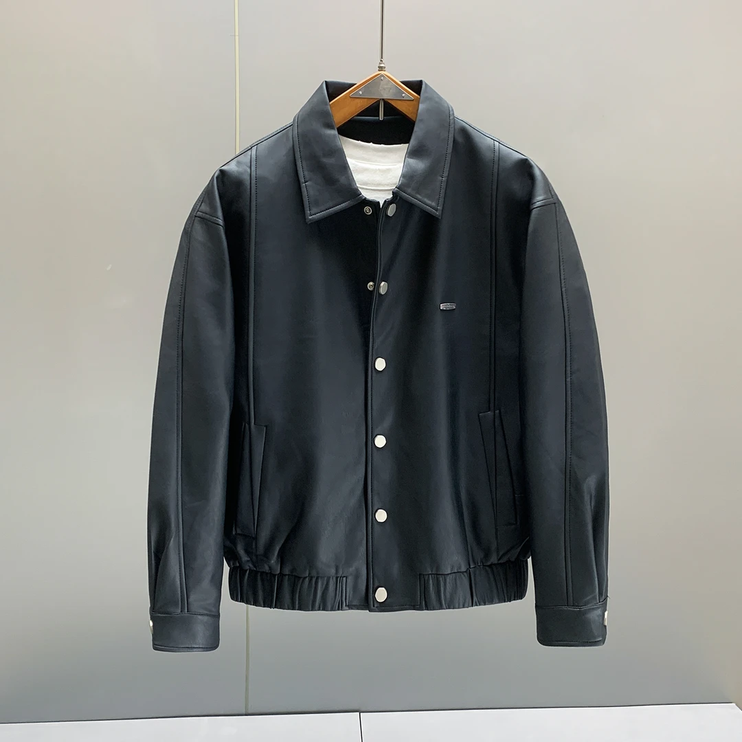 潮流时尚解构PU皮男士机车风夹克2025秋款经典版型百搭宽松外套男