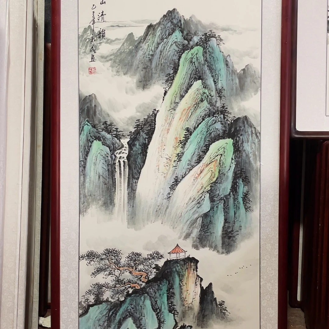 国画带框尺寸63*123厘米