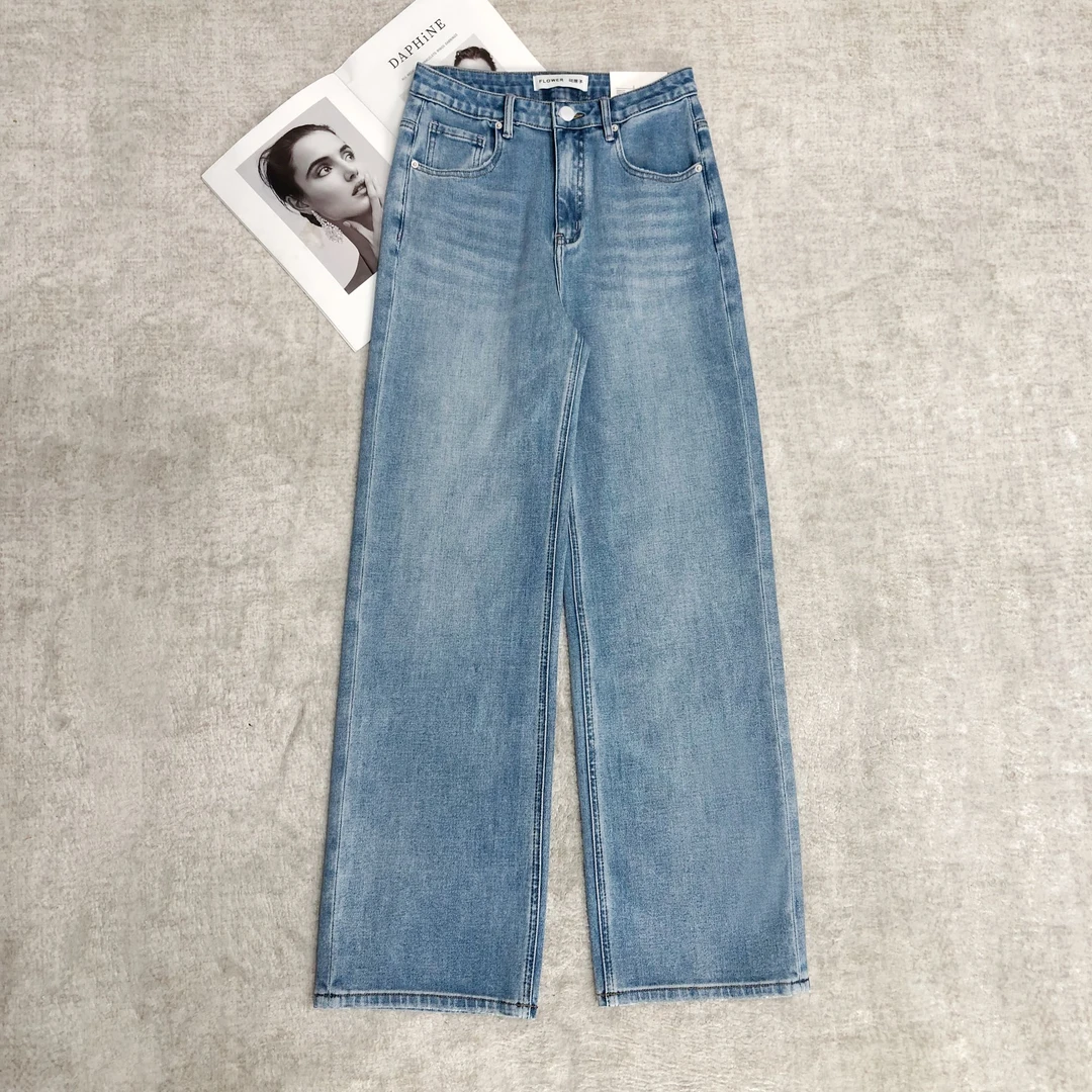 SU【065】花EW70 愫卿 MWMA四面弹长裤窄版直筒芭比粉标牛仔裤~